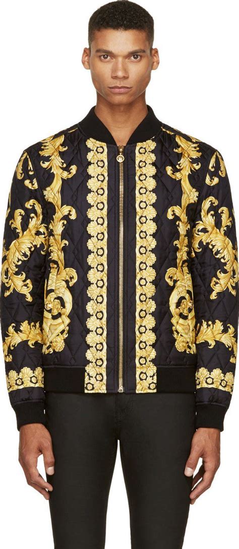 man versace jeans bomber jacket|Versace trench jacket men.